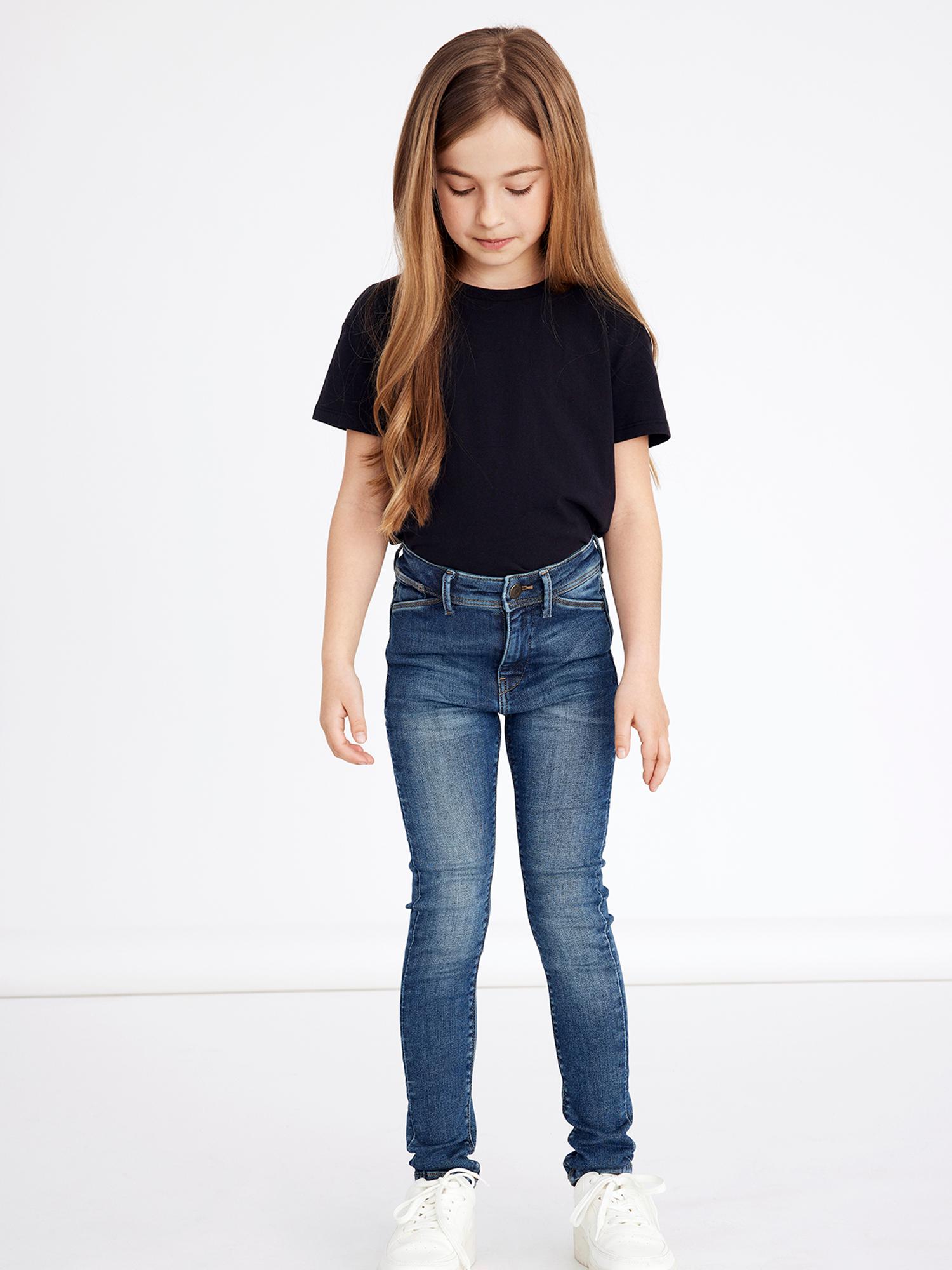 Polly Skinny Jeans, Medium Blue Denim, 116 cm