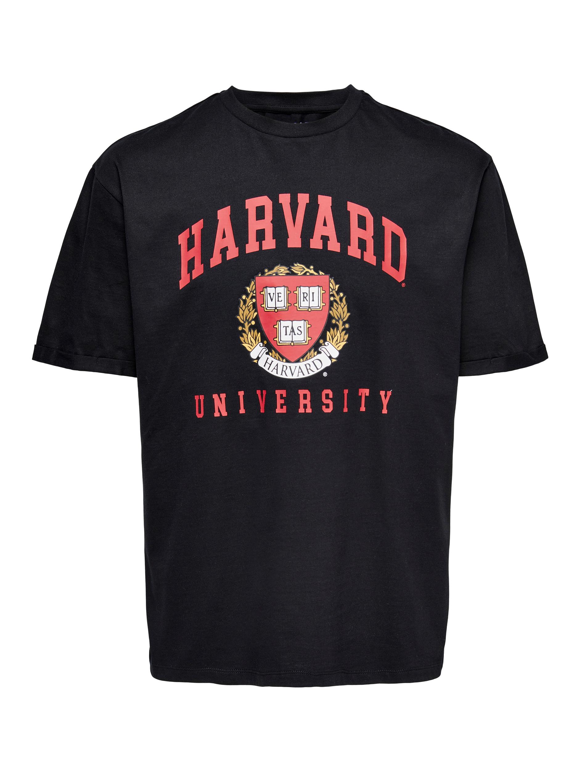 ONLY Harvard T-shirt, Sort, XL
