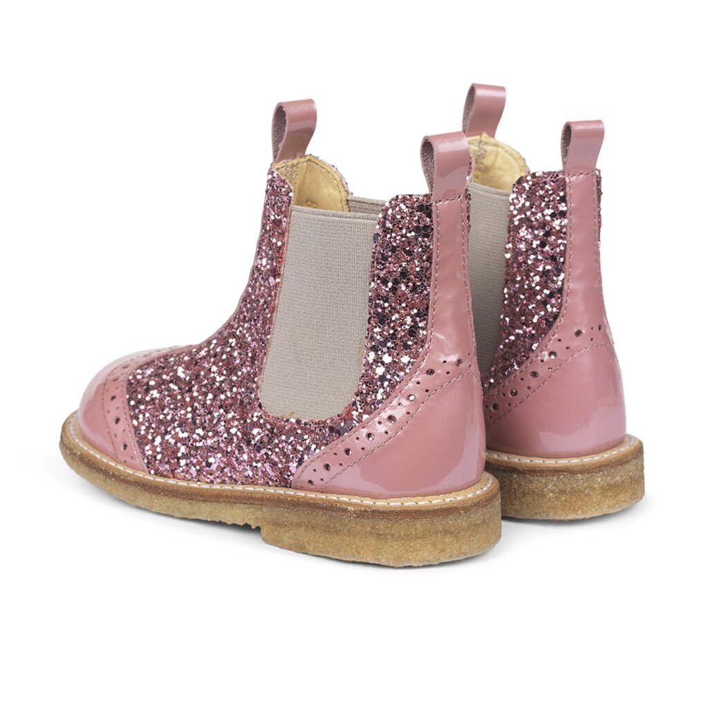  6320-101 Chelseastøvle, Rosa Pink Glitter, 25
