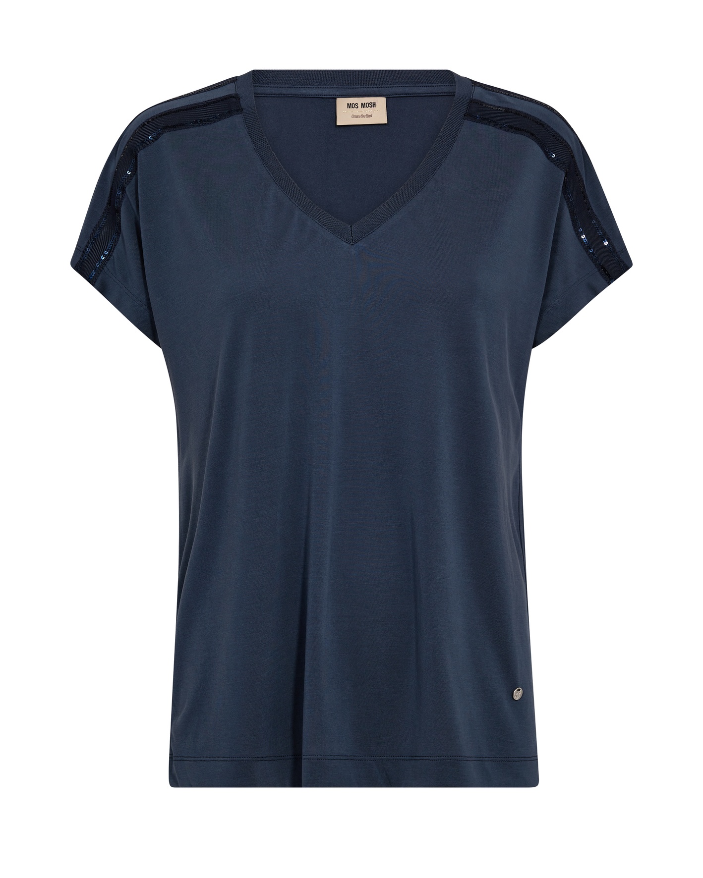売れ筋商品|||モス モッシュ Tシャツ レディース トップス V NECK SEQUIN TEE - Print T-shirt - spellbound モス モッシュ レディース Tシャツ トップス V NECK SEQUIN TEE