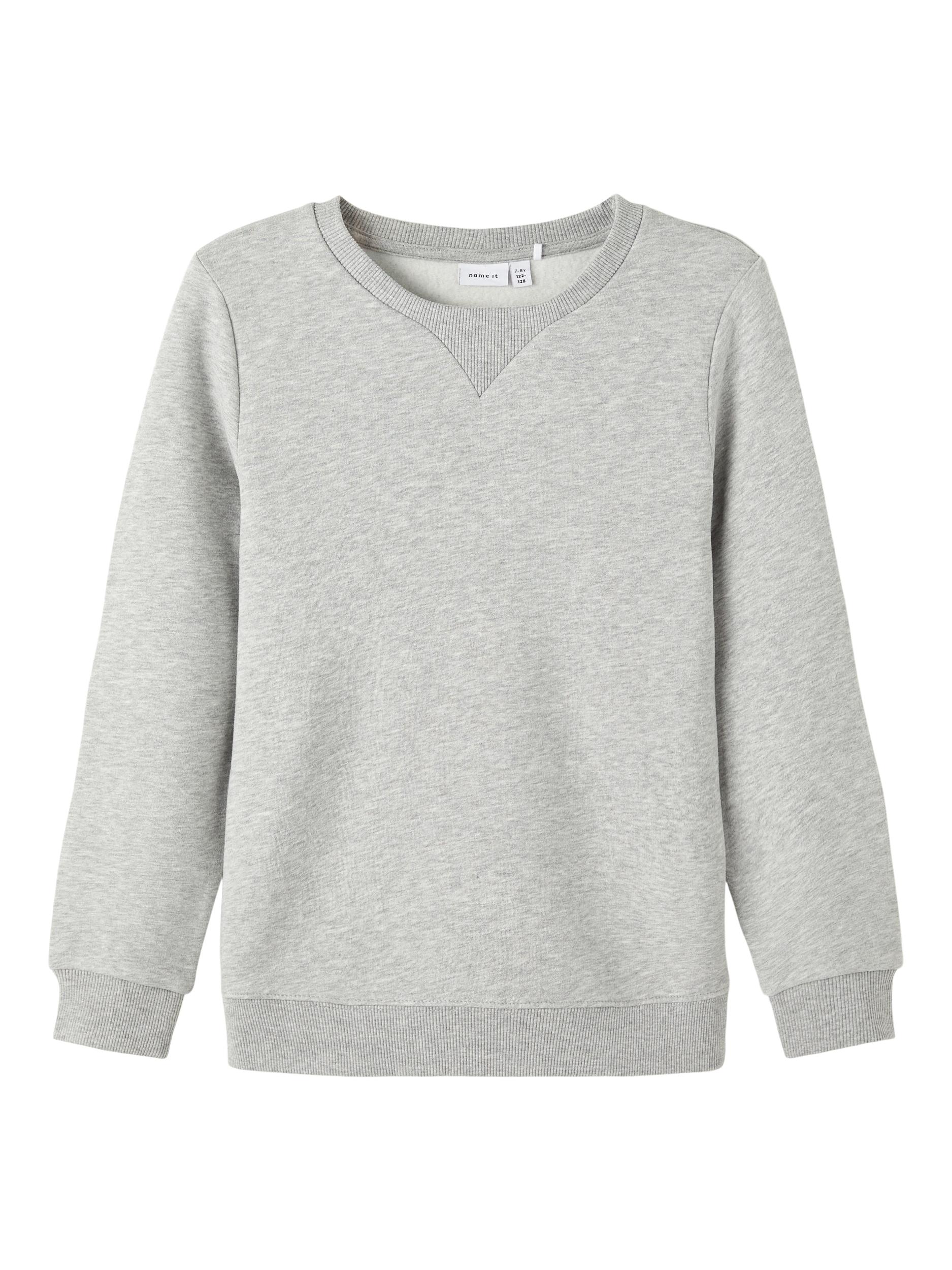 Leno Sweatshirt, Grey Melange, 134-140 cm