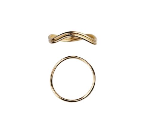 Love Wave Ring, Guld, 52