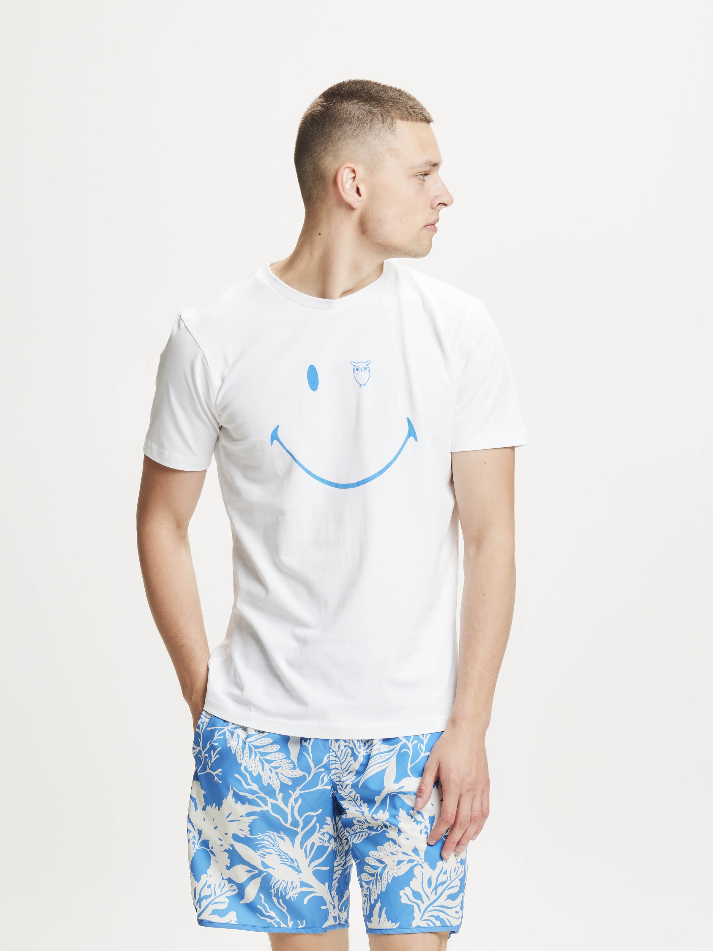  Smiley T-shirt, Bright White, XL