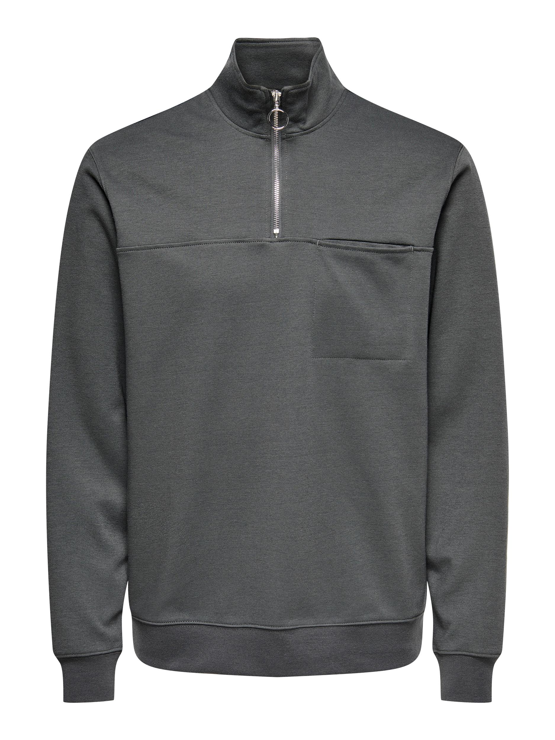ONLY Oxley Sweatshirt, Grey Pinstripe, XL