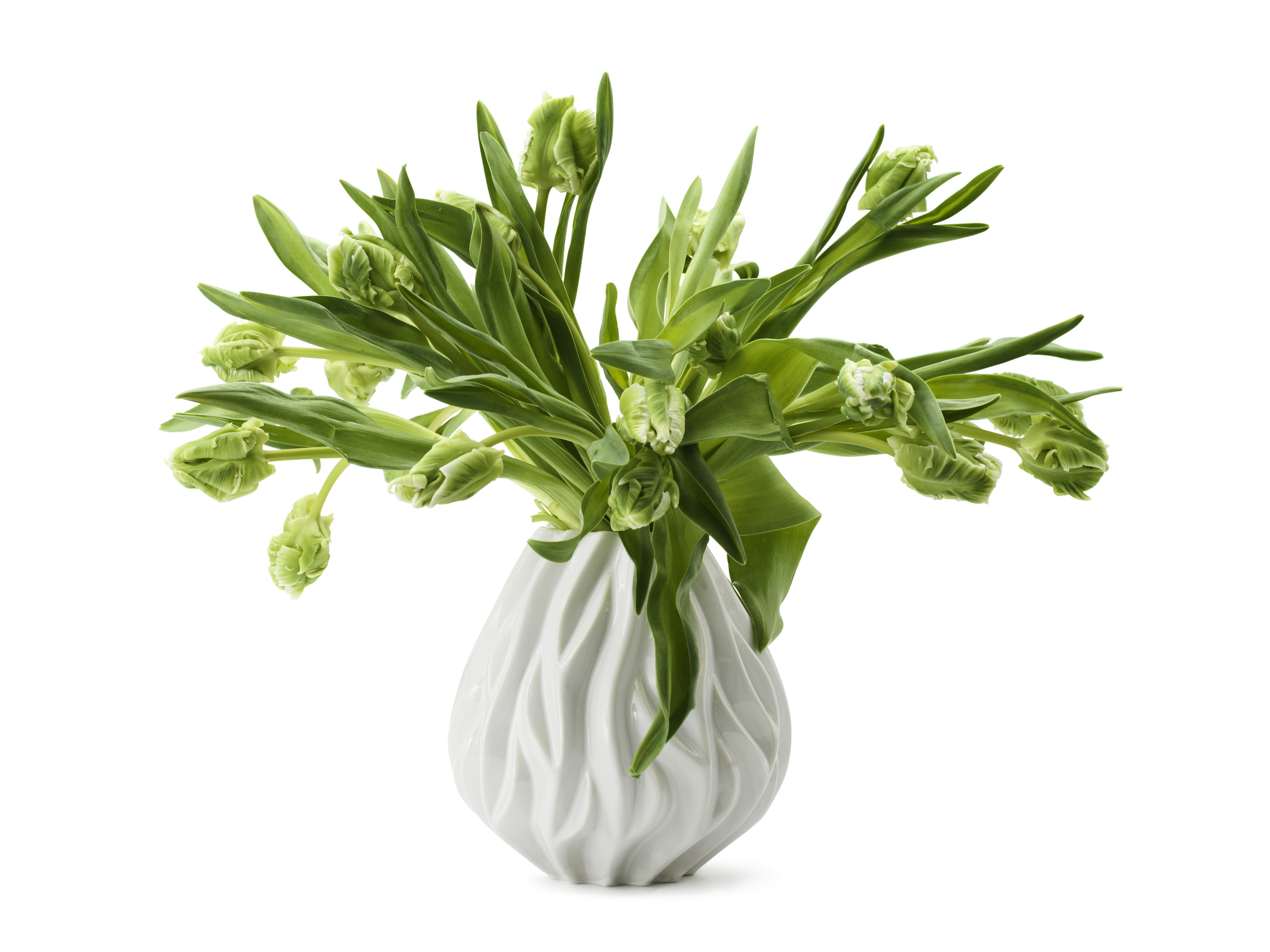  Flame Vase, Hvid, 19 cm