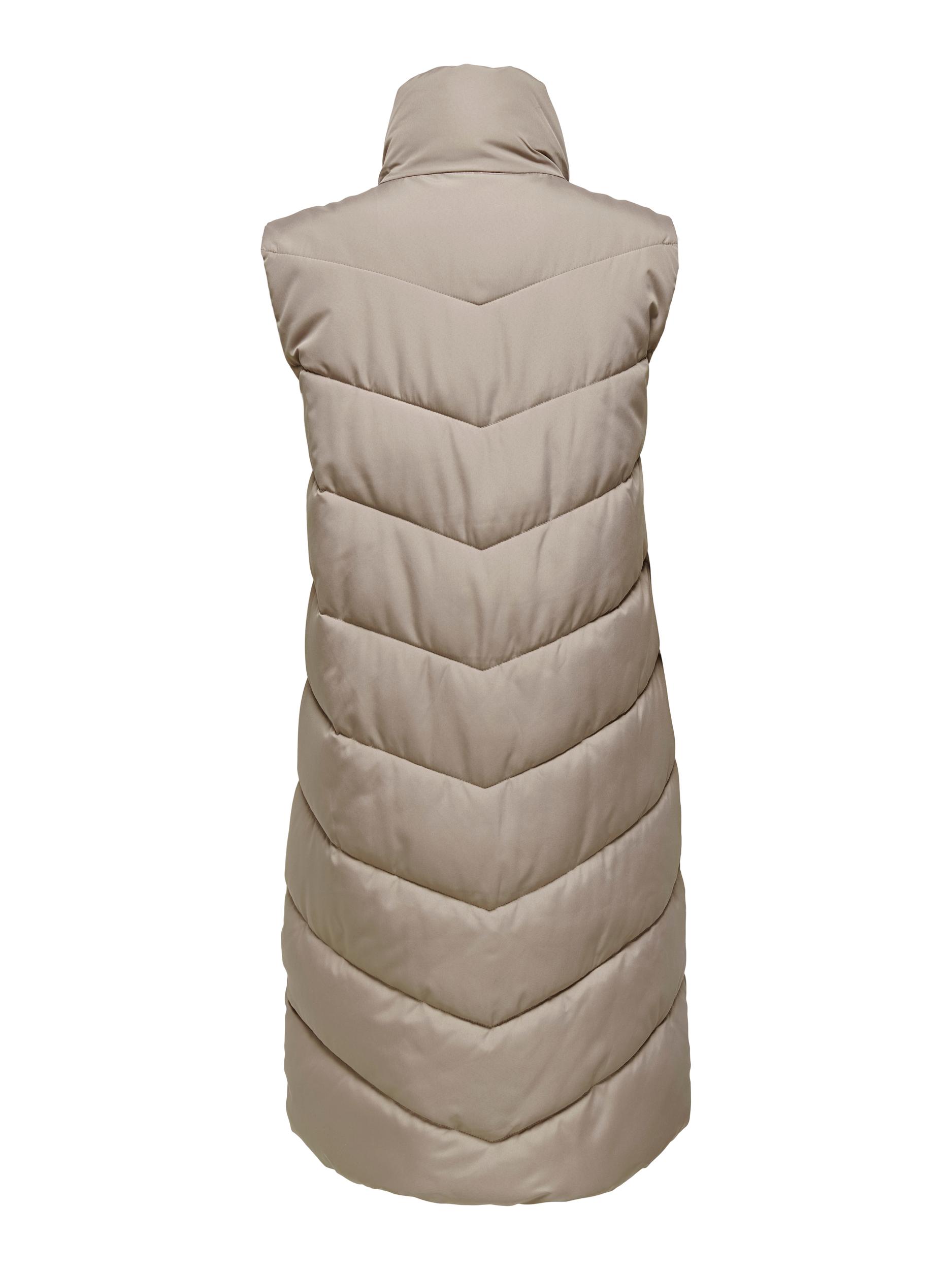 JDY Finno Lang Vest, Simply Taupe, S