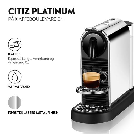 Citiz Platinum Kaffemaskine, Stål