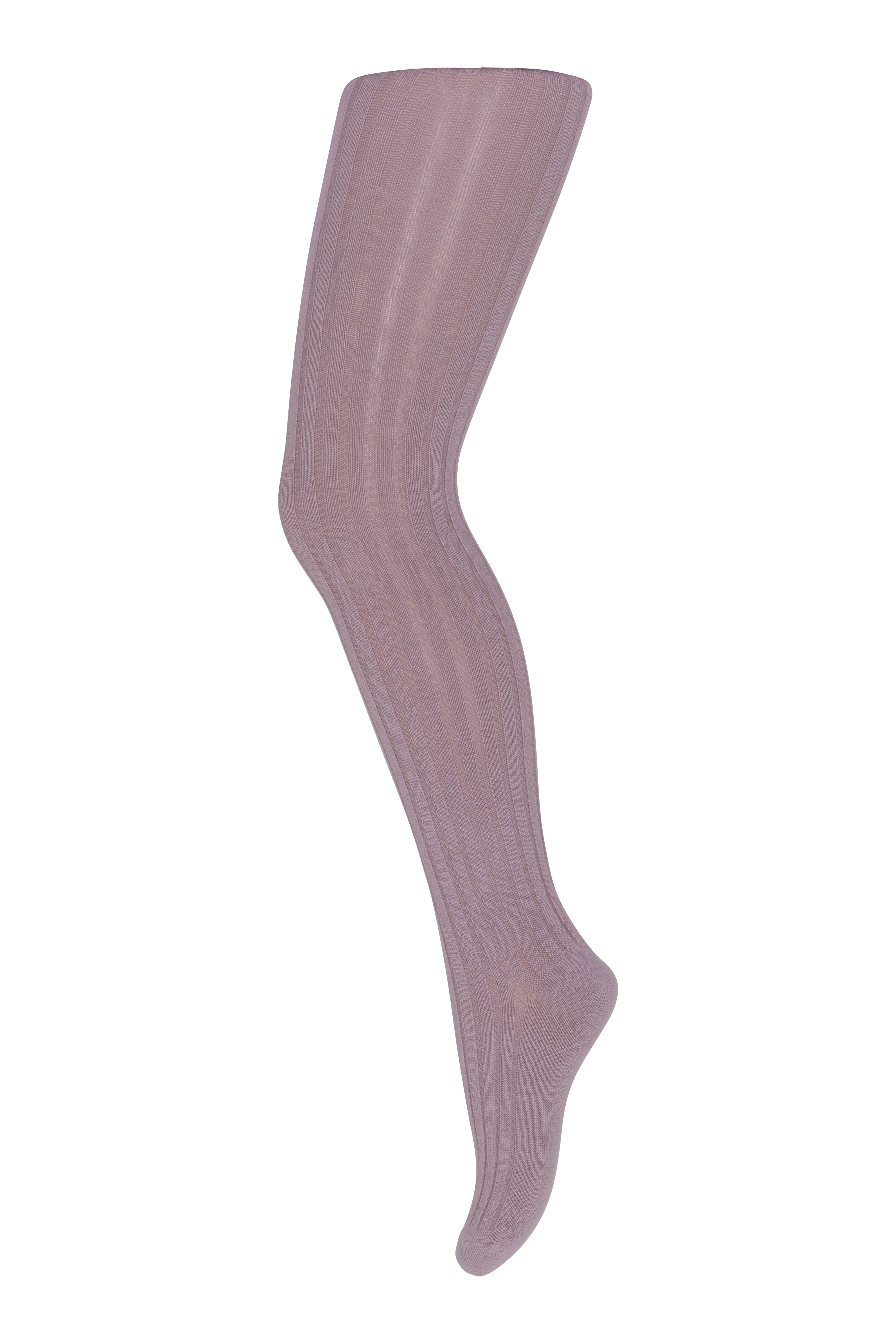  Basic Rib Strømpebuks, Lilac Shadow, 130 cm