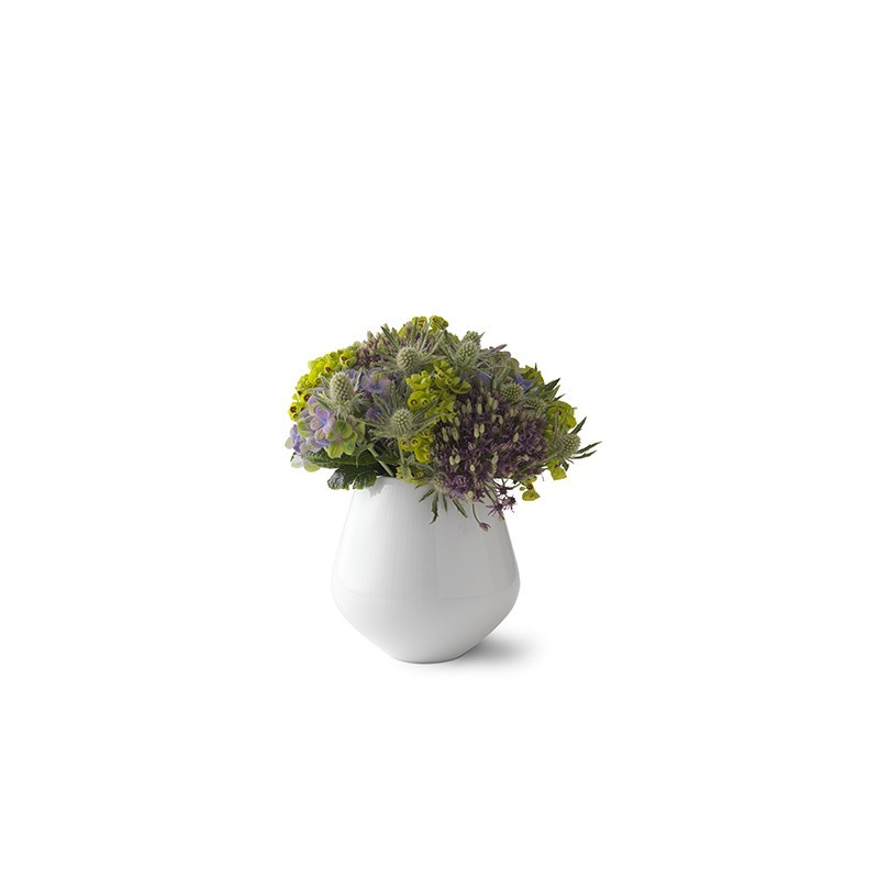 Hvid Riflet Vase