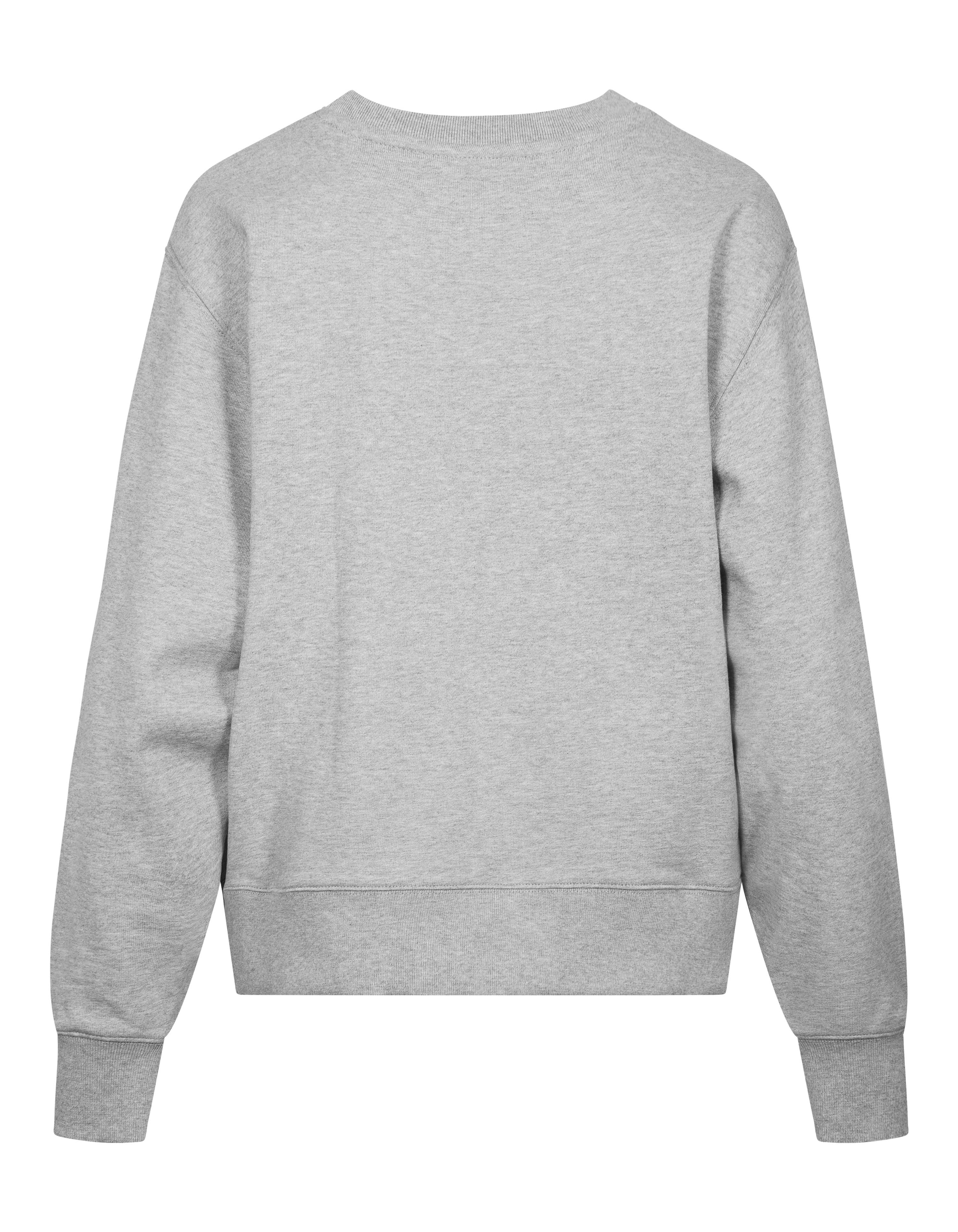 Bulky Crew Sweatshirt, Light Grey Melange, XS