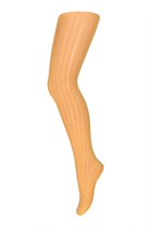  Basic Rib Strømpebuks, Ochre, 110 cm