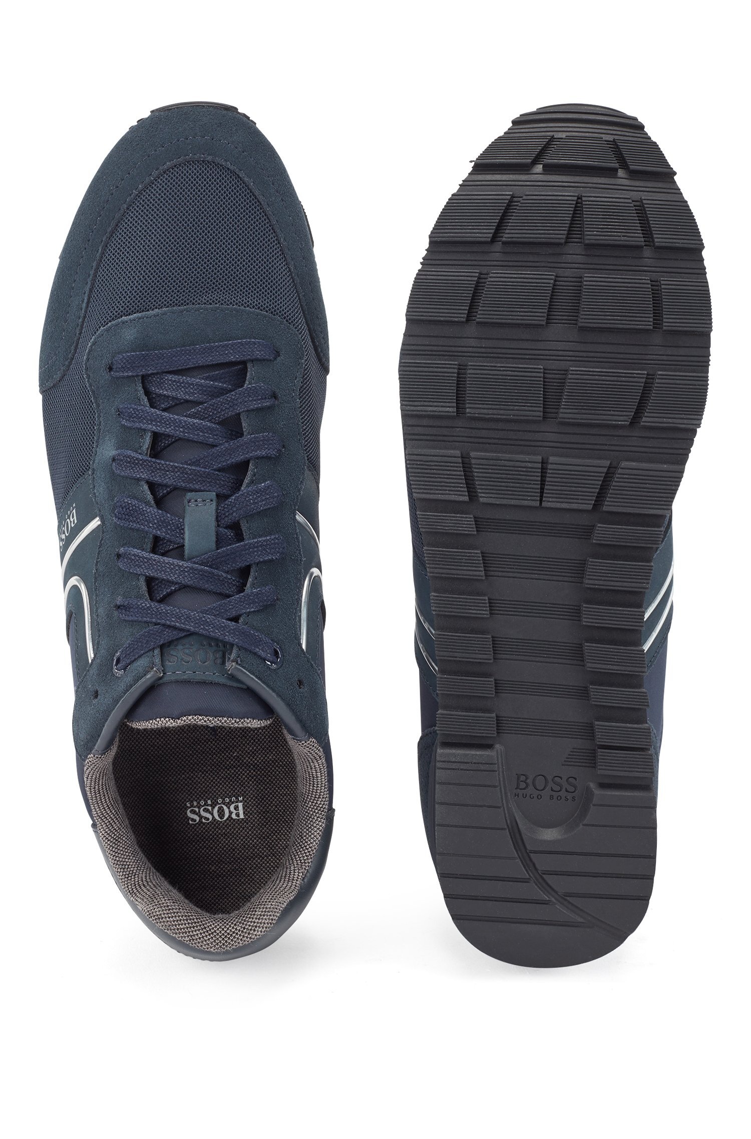 Hugo Boss Running-style sneakers, dark blue, 46