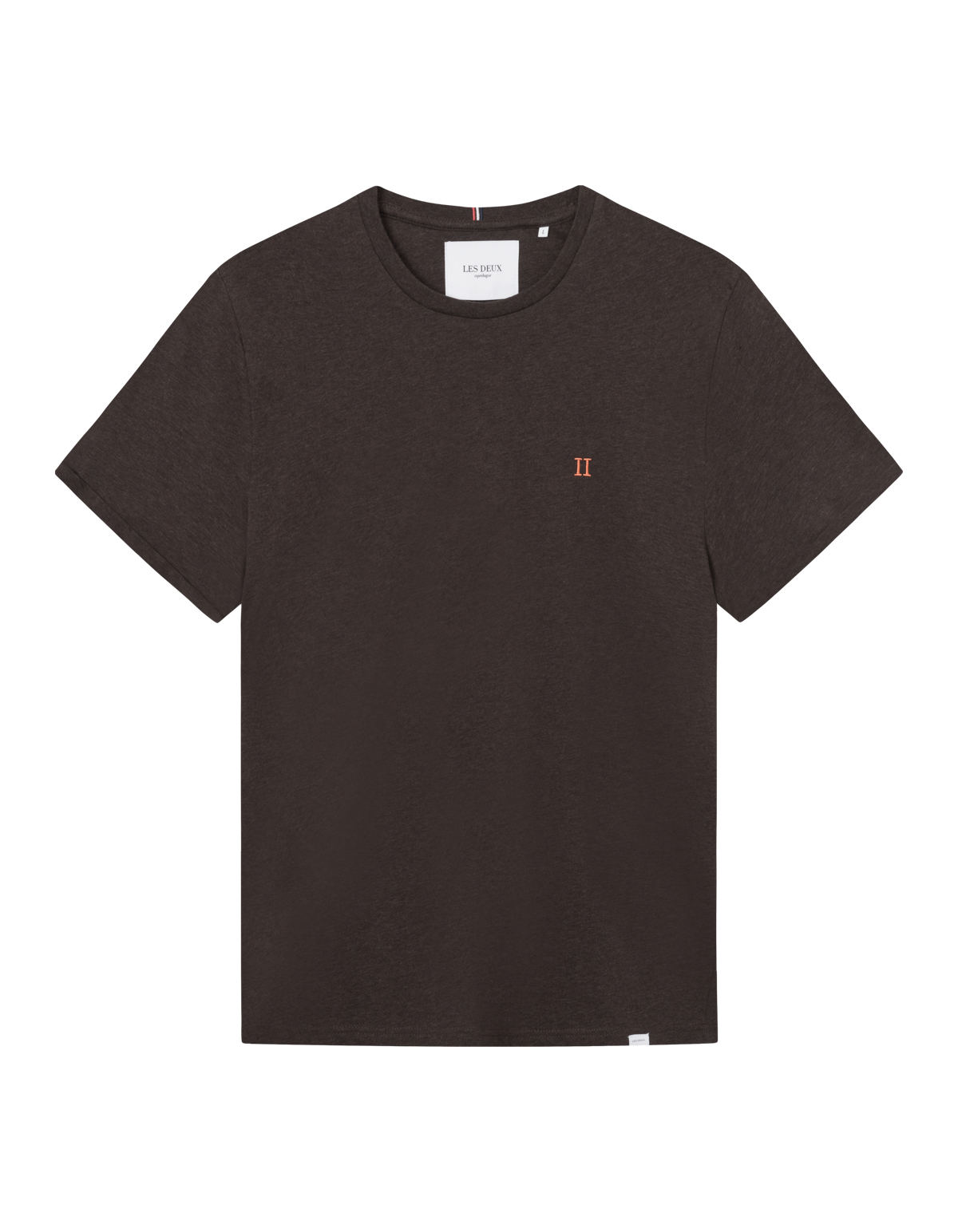 Nørregaard T-shirt, Coffee Brown Melagne/Orange, S