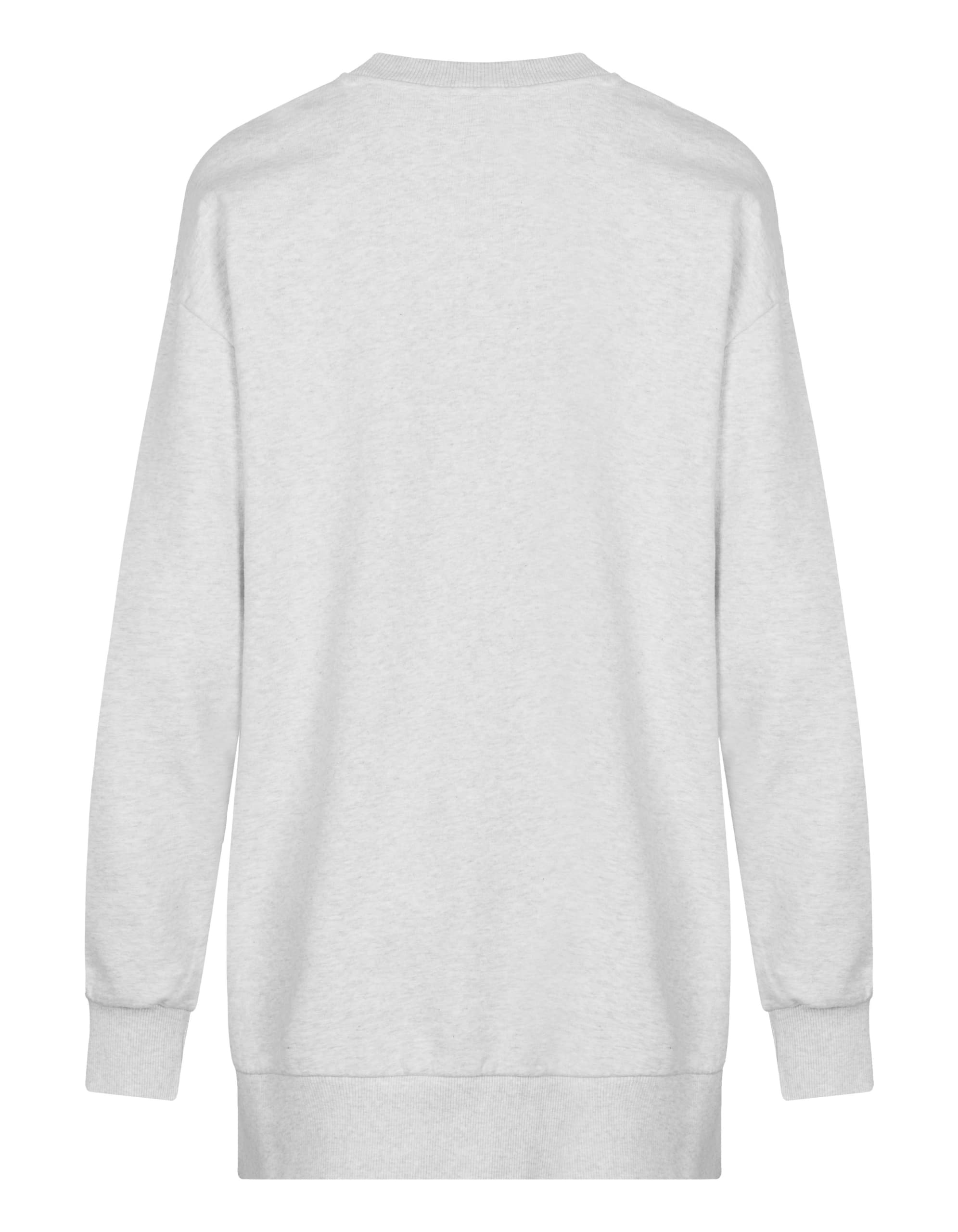 Relaxed Crew Sweatshirt, Light Grey Melange Galaxy, S