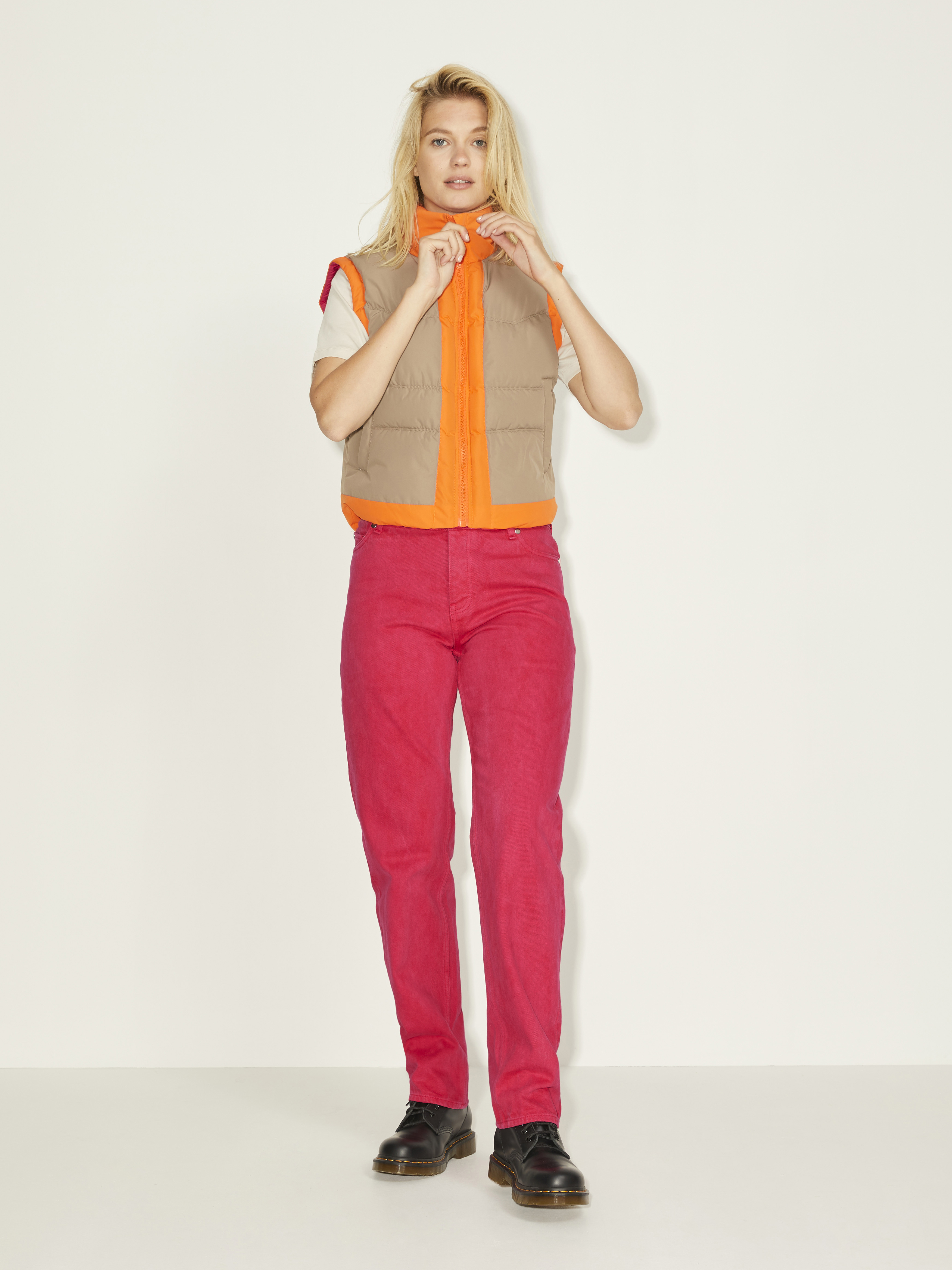  Seoul Straight Jeans, Bright Rose, W32/L32
