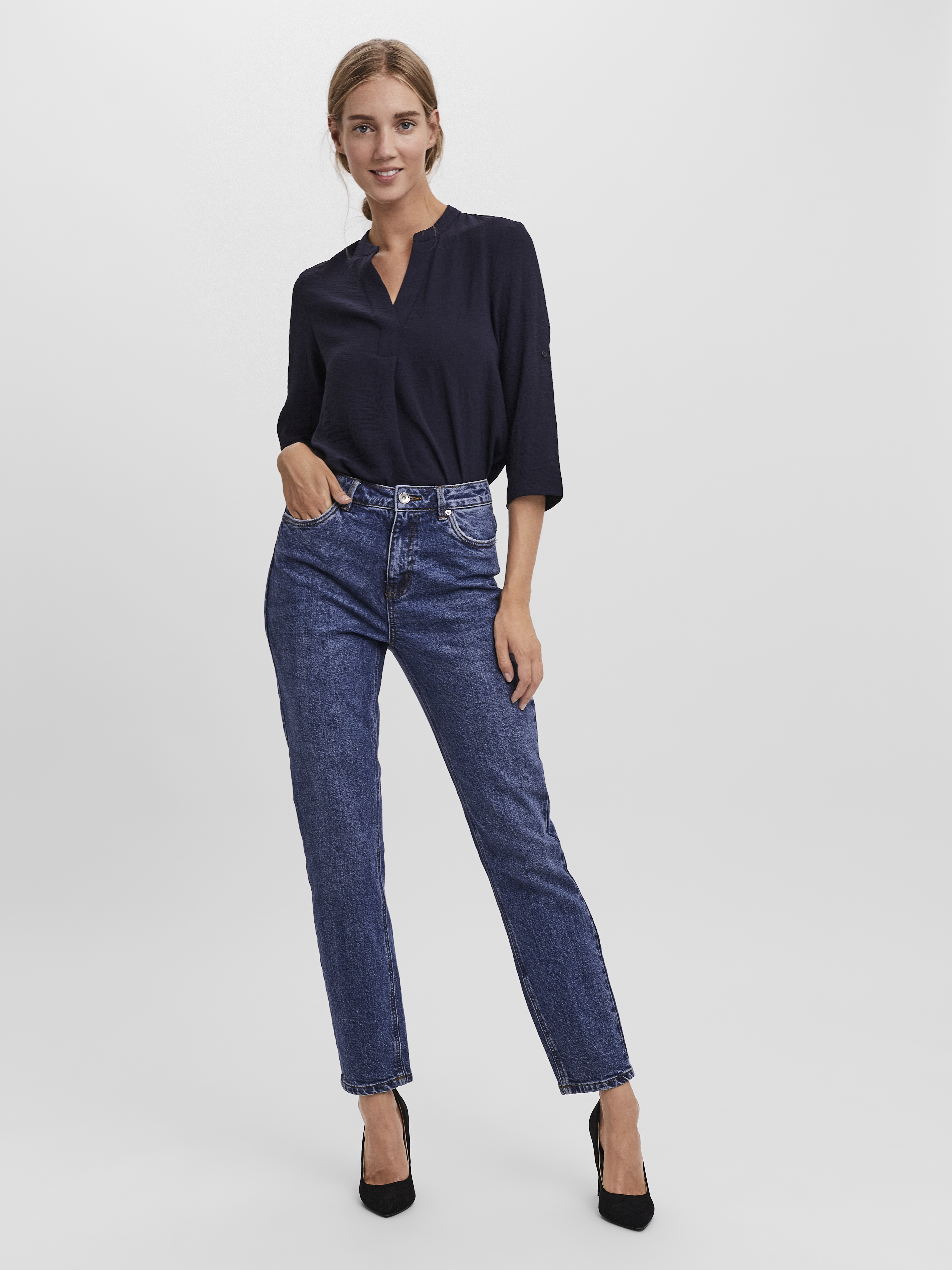 Brenda Jeans, Dark Blue Denim, W27/L30
