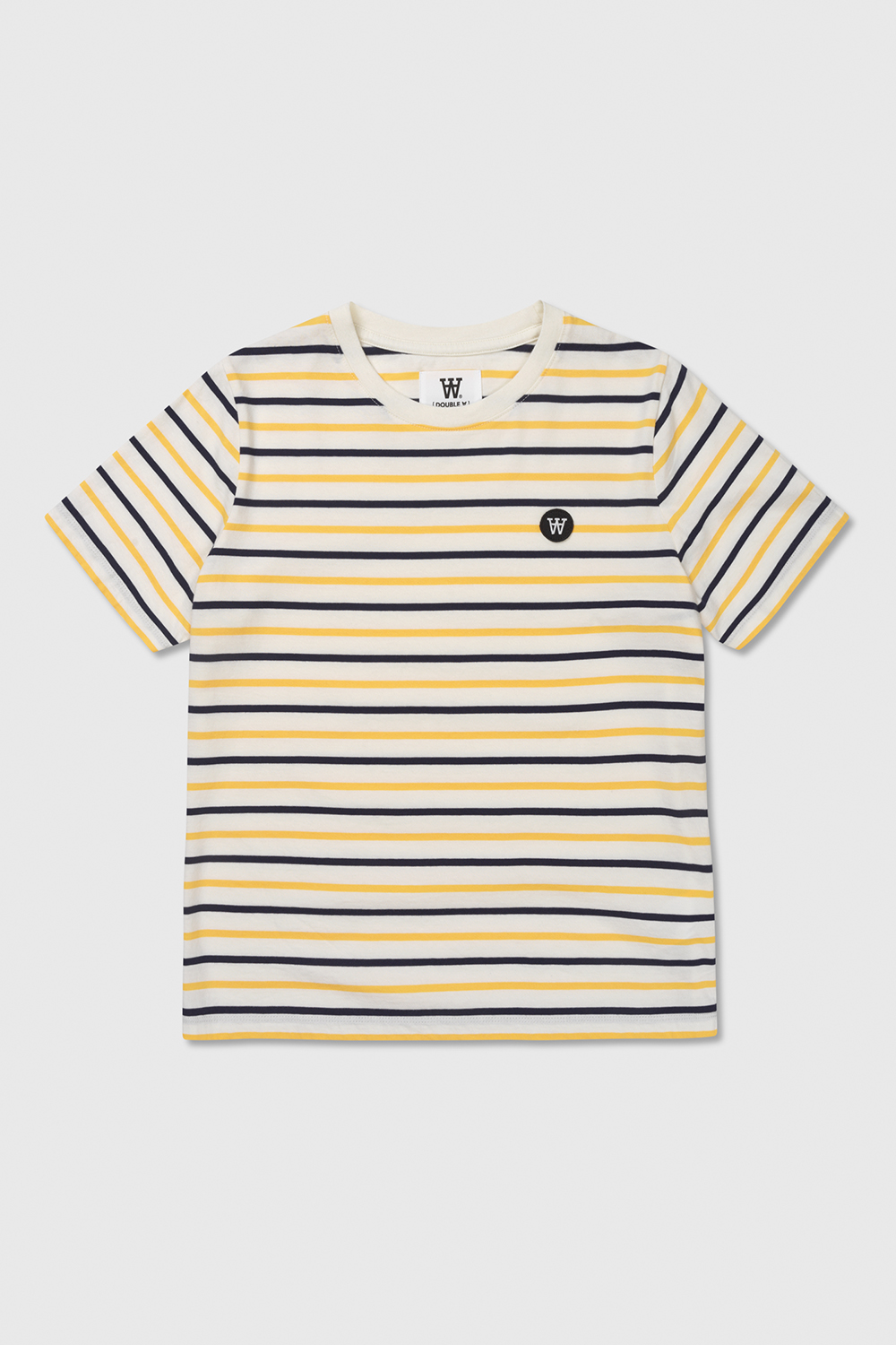  Double A Mia T-shirt, Off White/Yellow Stripes, S